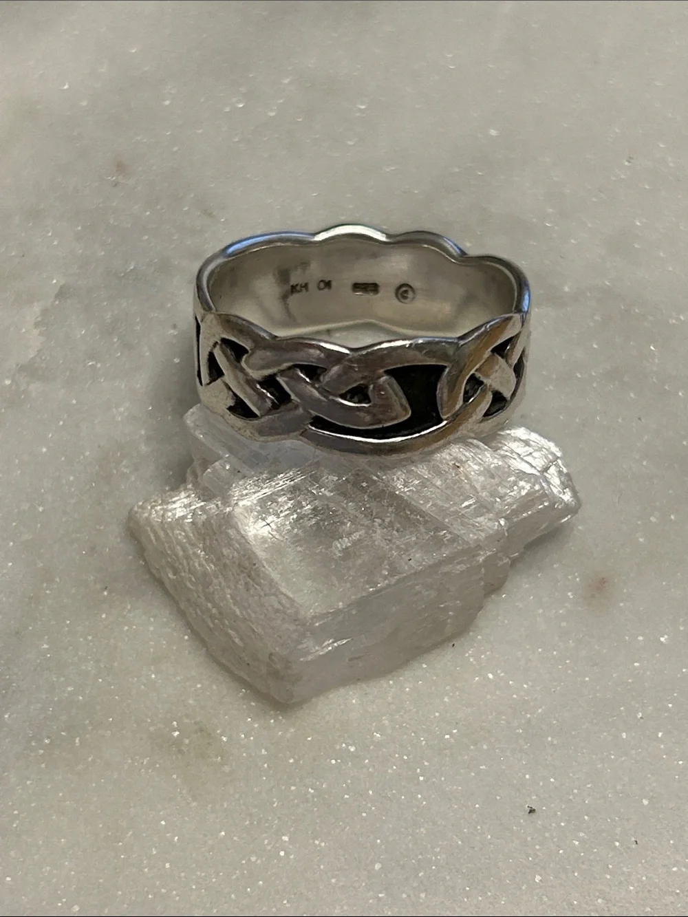 Sterling Silver Celtic Knot Men's Band - Silver